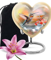 Humming Bird Large Human Ashes Urn - Floral Adult Urns For Women