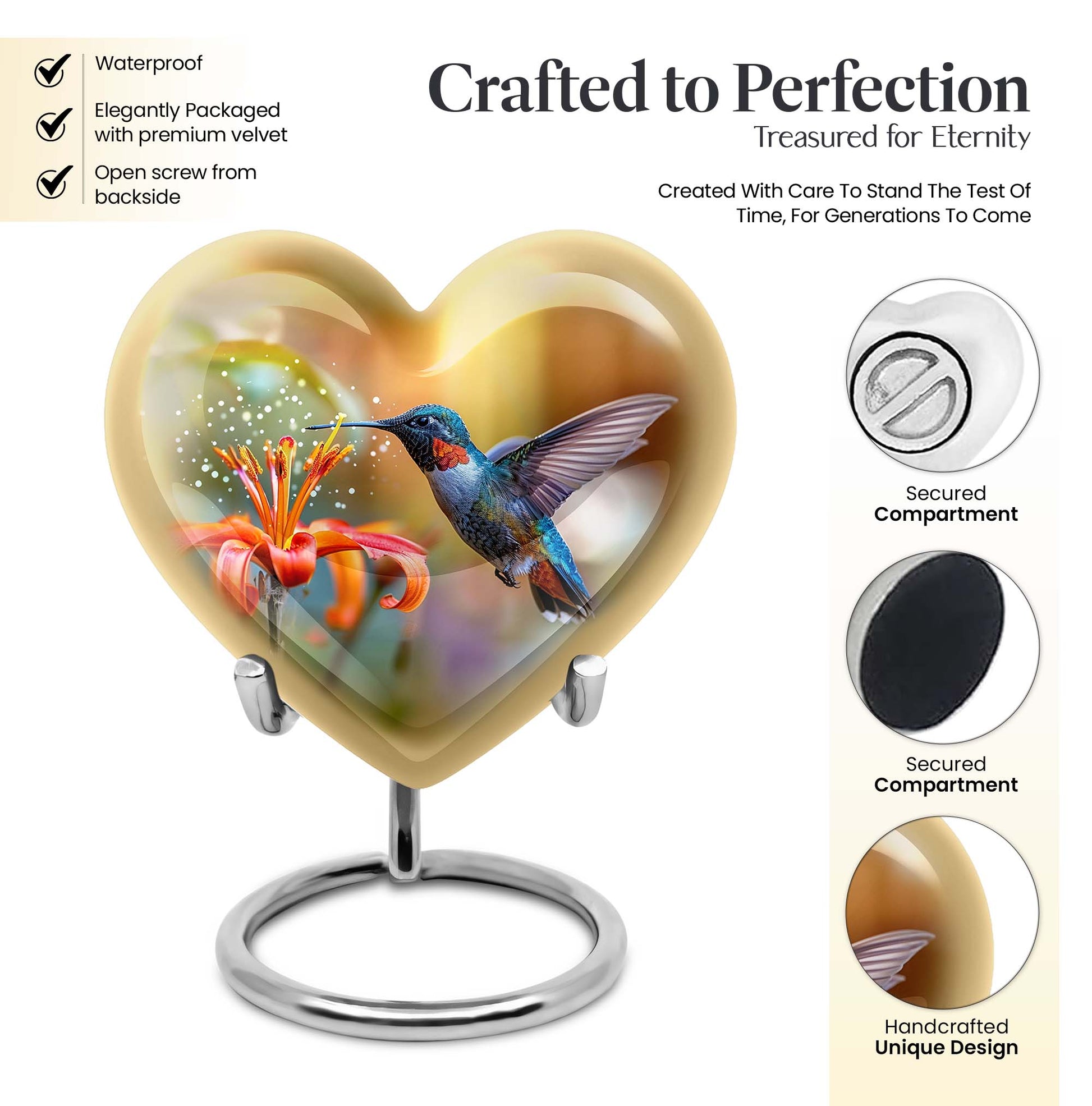  humming bird urn for male, 