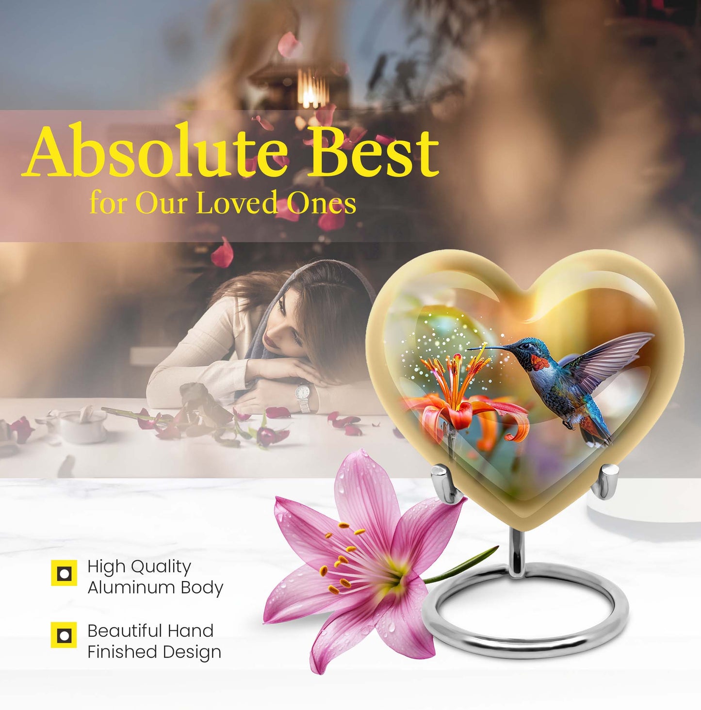  humming bird urn for male, 