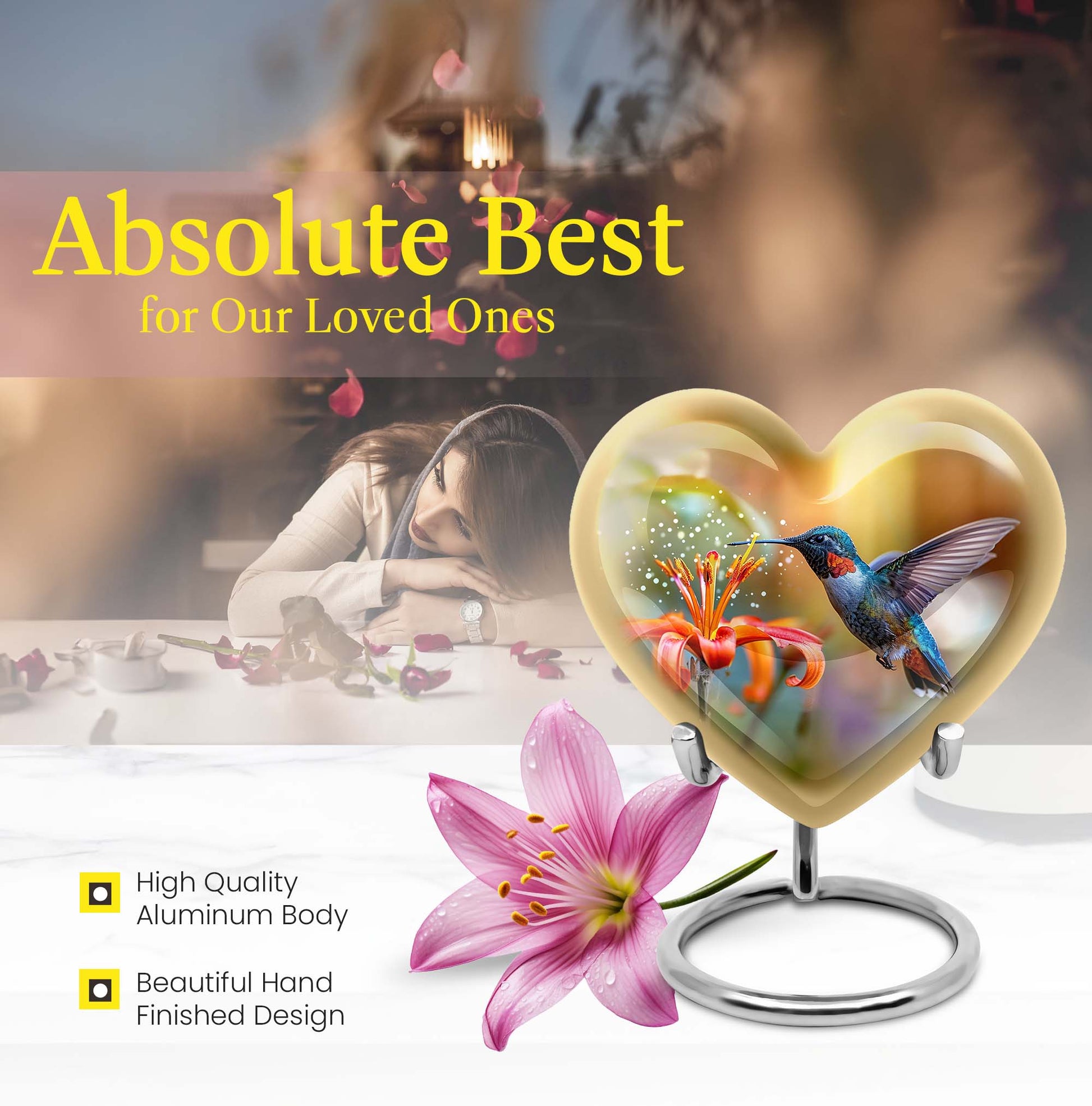  humming bird urn for male, 
