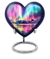 AURORA Borealis Heart Urn for burial