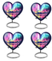 AURORA Borealis Heart Urn for burial
