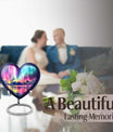 AURORA Borealis Heart Urn for burial