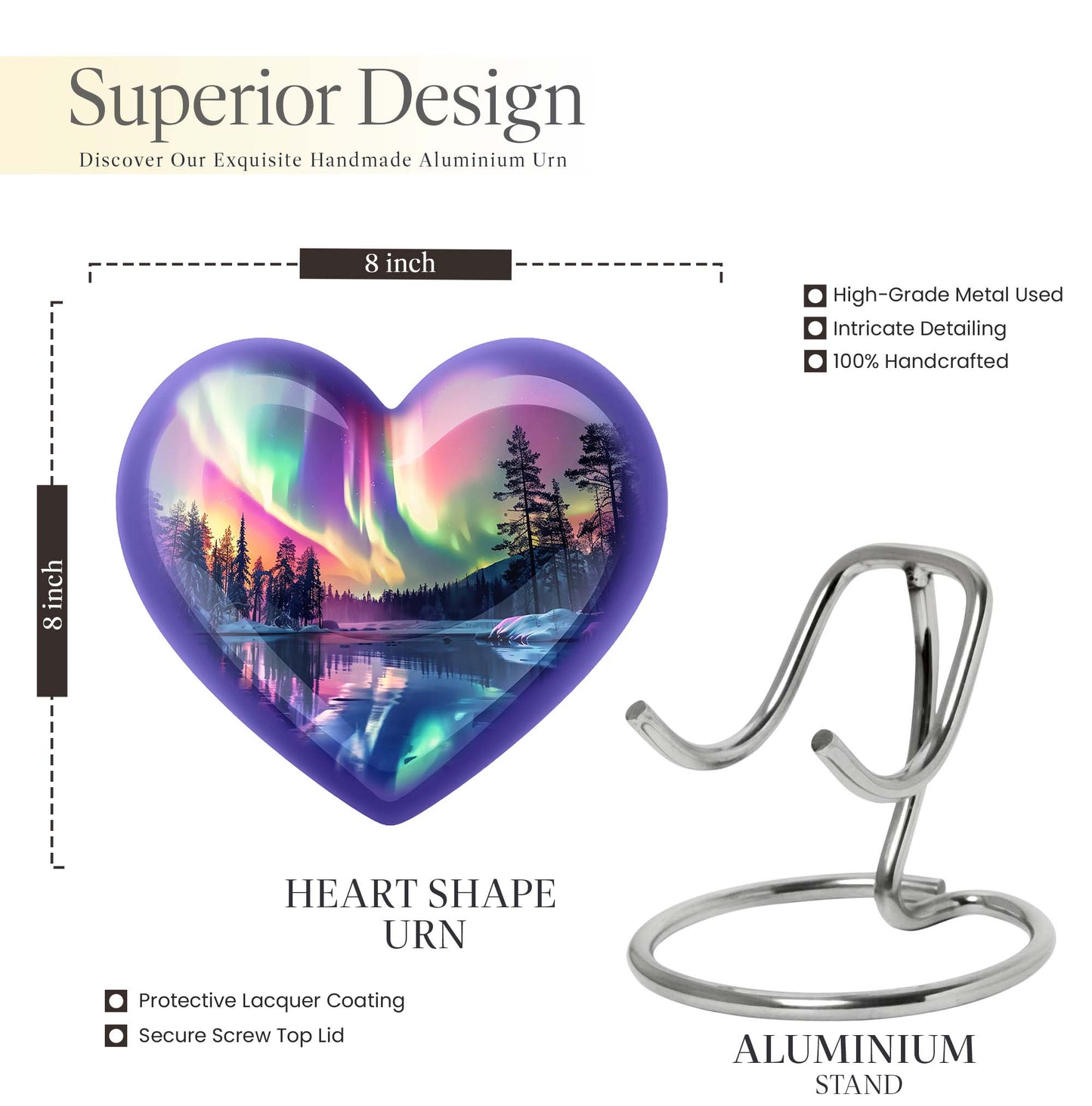 AURORA Heart Urn