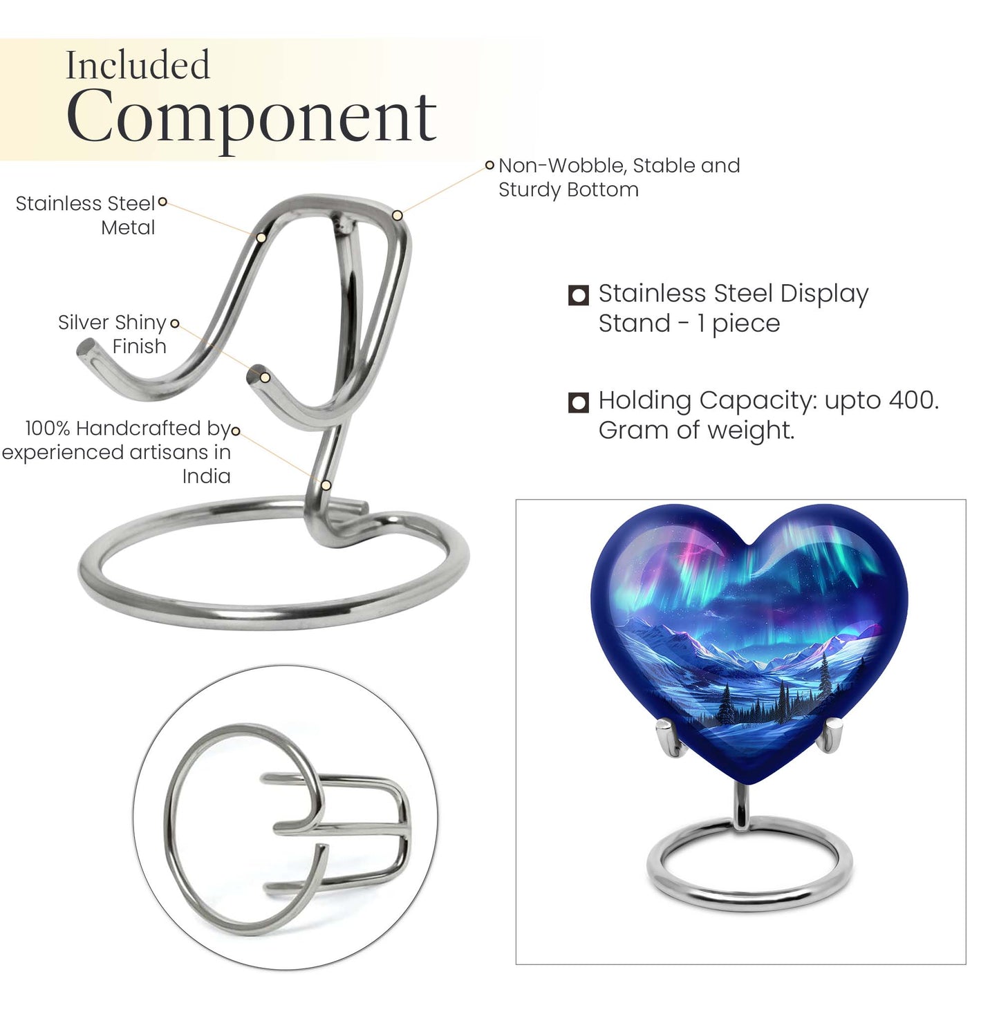 AURORA Heart Urn