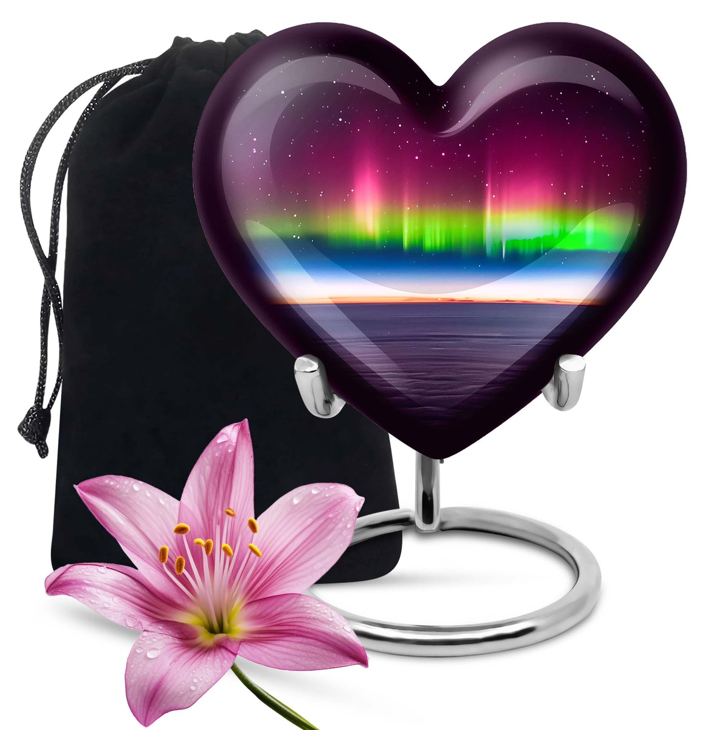 Abstract heart AURORA urn, burial ash urn