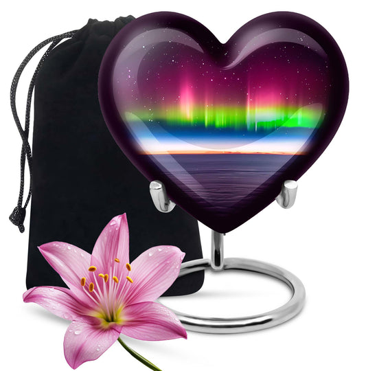 Abstract heart AURORA urn, burial ash urn