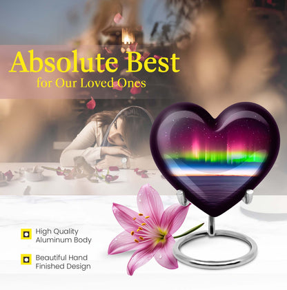 Abstract heart AURORA urn, burial ash urn