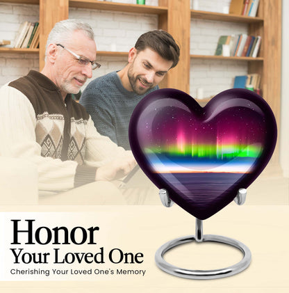 Abstract heart AURORA urn, burial ash urn