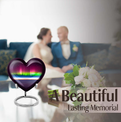 Abstract heart AURORA urn, burial ash urn