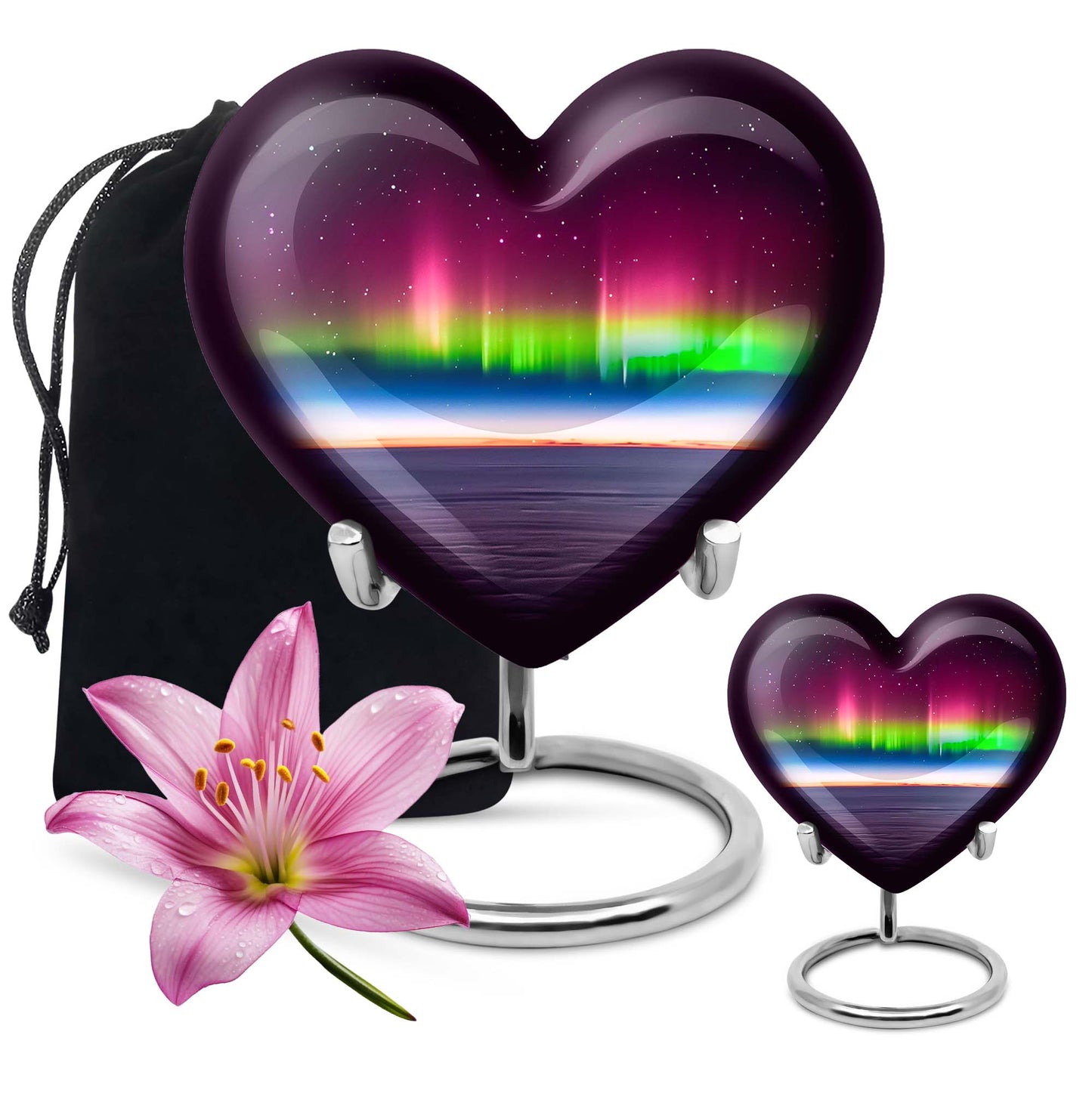 Abstract heart AURORA urn, burial ash urn