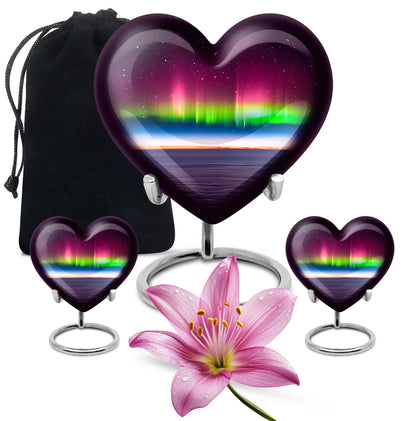 Abstract heart AURORA urn, burial ash urn
