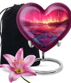 AURORA Borealis Heart Urn for mom,