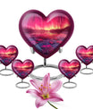 AURORA Borealis Heart Urn for mom,
