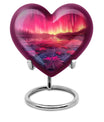 AURORA Borealis Heart Urn for mom,