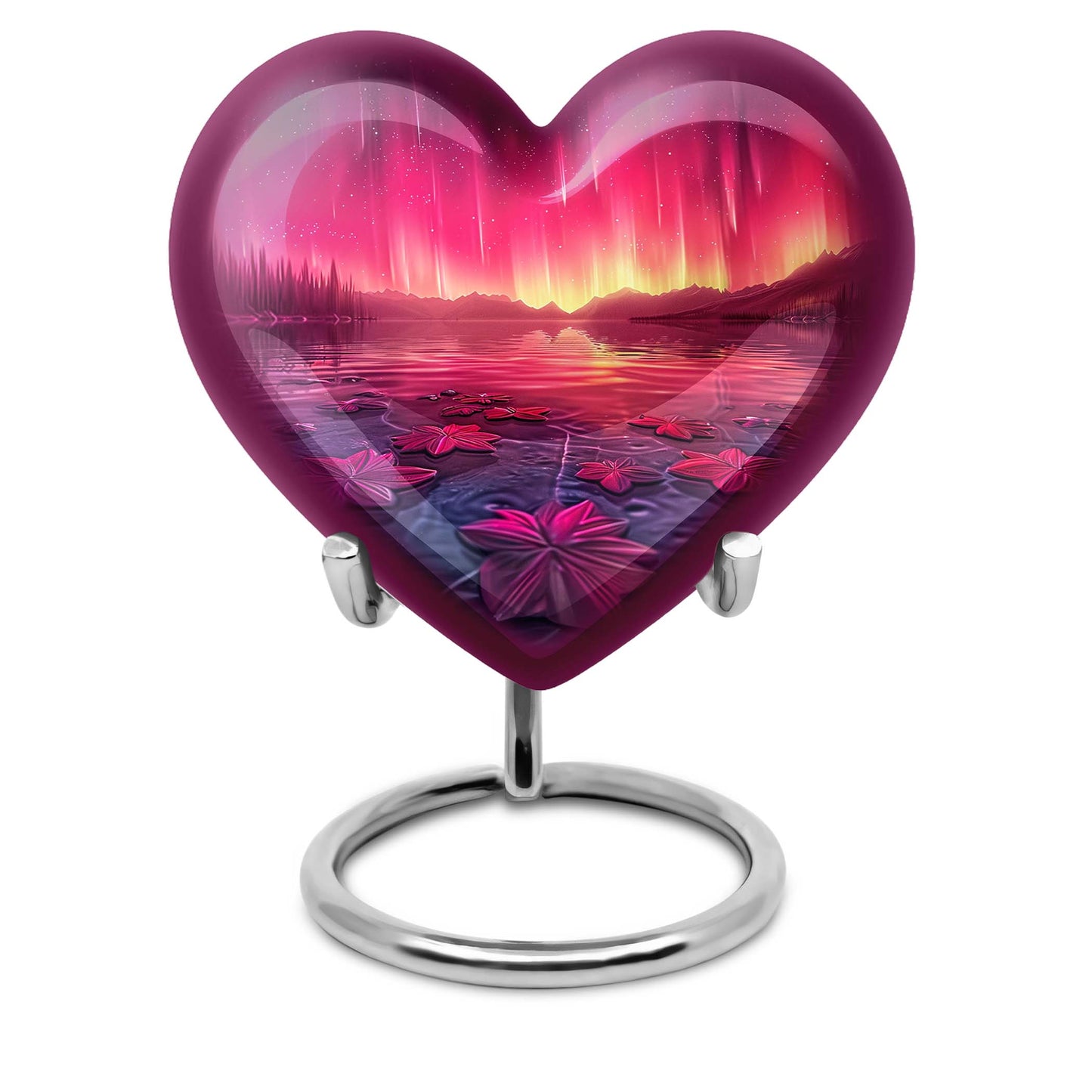 AURORA Borealis Heart Urn for mom,