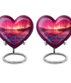 AURORA Borealis Heart Urn for mom,