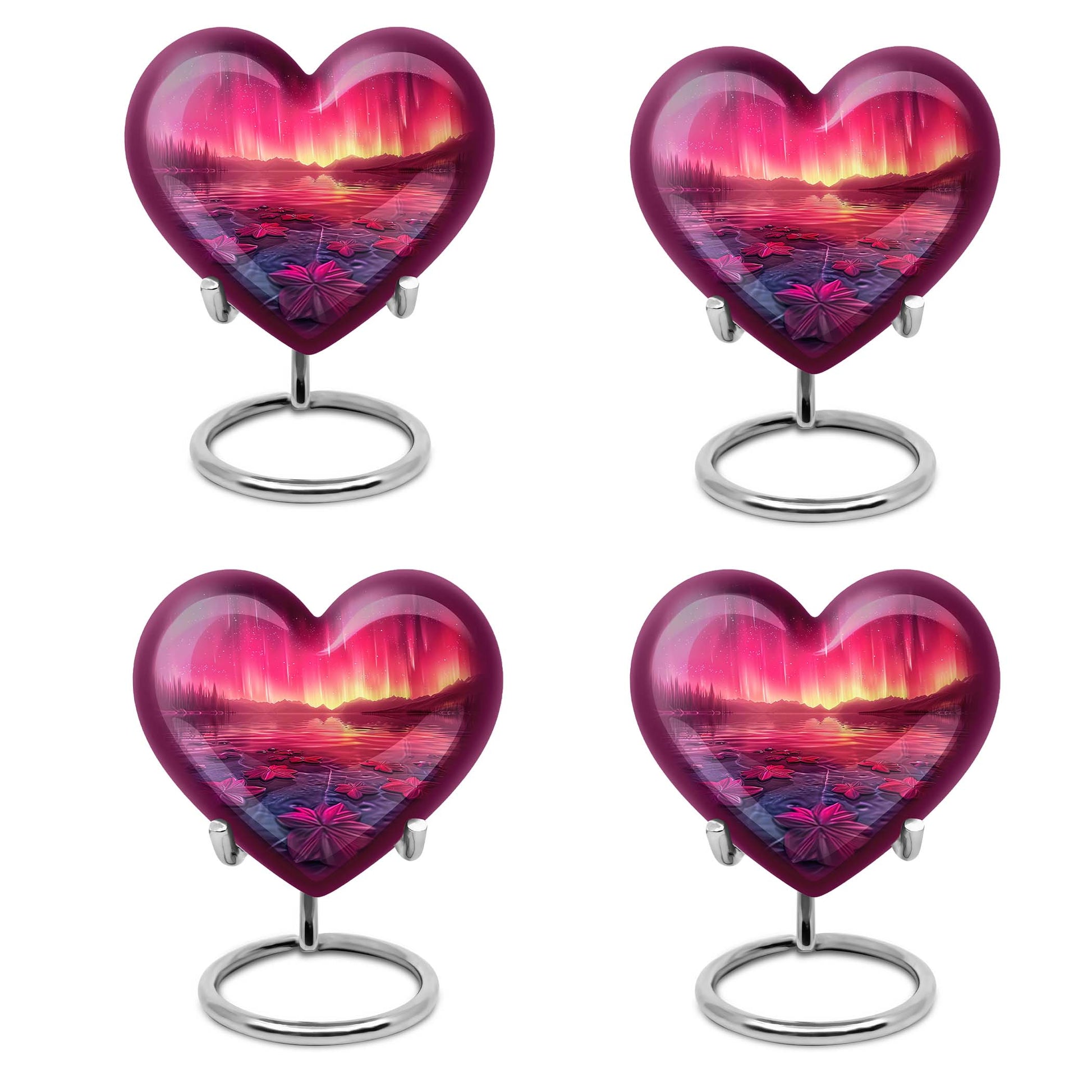 AURORA Borealis Heart Urn for mom,