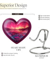 AURORA Borealis Heart Urn for mom,