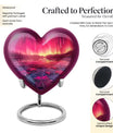 AURORA Borealis Heart Urn for mom,
