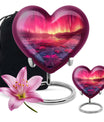 AURORA Borealis Heart Urn for mom,