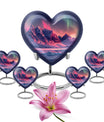 10-inch AURORA Heart-shaped burial urn for adults ashes 