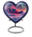 10-inch AURORA Heart-shaped burial urn for adults ashes 