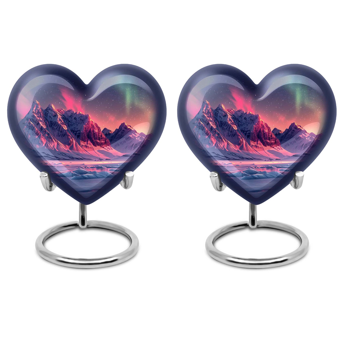 10-inch AURORA Heart-shaped burial urn for adults ashes 