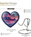 10-inch AURORA Heart-shaped burial urn for adults ashes 
