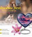 10-inch AURORA Heart-shaped burial urn for adults ashes 