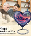 10-inch AURORA Heart-shaped burial urn for adults ashes 