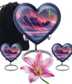10-inch AURORA Heart-shaped burial urn for adults ashes 
