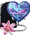 A 10 inch AURORA Heart memorial urn 