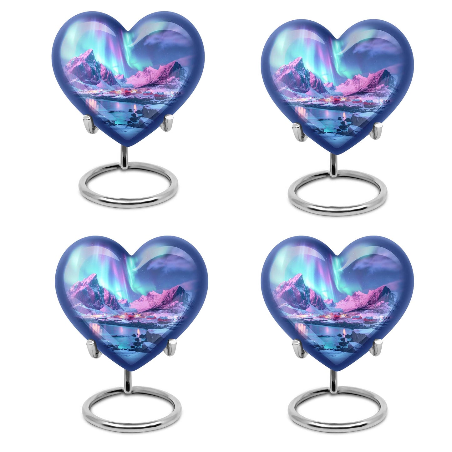 A 10 inch AURORA Heart memorial urn 