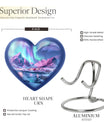 A 10 inch AURORA Heart memorial urn 