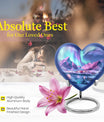 A 10 inch AURORA Heart memorial urn 