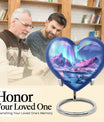 A 10 inch AURORA Heart memorial urn 