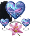 A 10 inch AURORA Heart memorial urn 