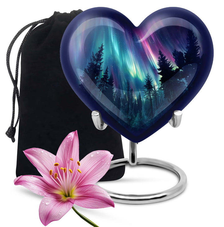 AURORA 10-inch heart-shaped urn for human 