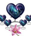 AURORA 10-inch heart-shaped urn for human 