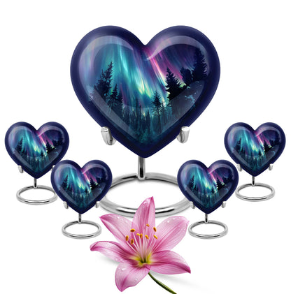 AURORA 10-inch heart-shaped urn for human 