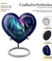 AURORA 10-inch heart-shaped urn for human 