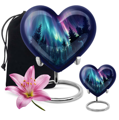 AURORA 10-inch heart-shaped urn for human 