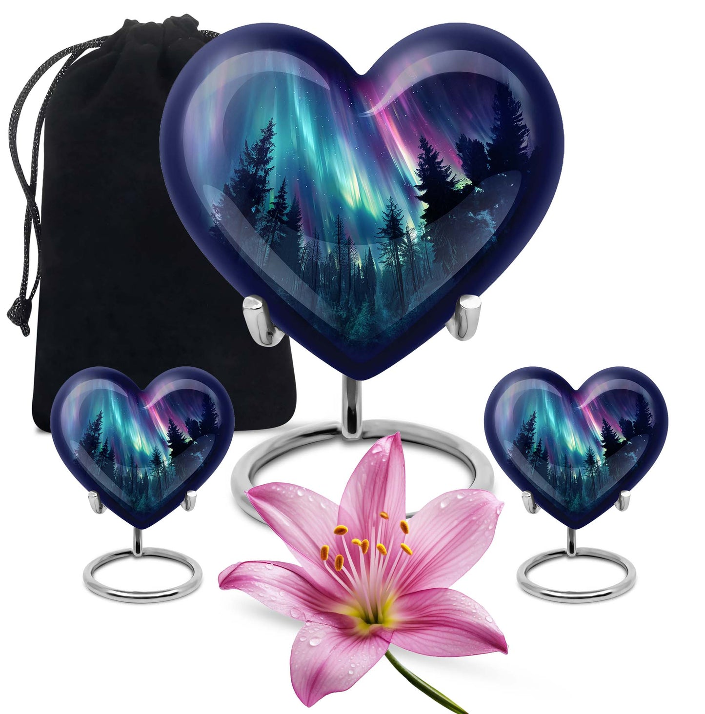 AURORA 10-inch heart-shaped urn for human 