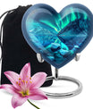 10-inch AURORA urn, heart-designed memorial medium 