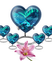 10-inch AURORA urn, heart-designed memorial medium 