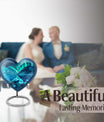 10-inch AURORA urn, heart-designed memorial medium 