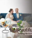 heart-shaped barn owl cremation urn for mom