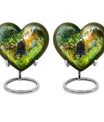 heart designed memorial bell urn