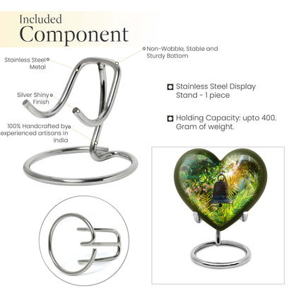 heart designed memorial bell urn